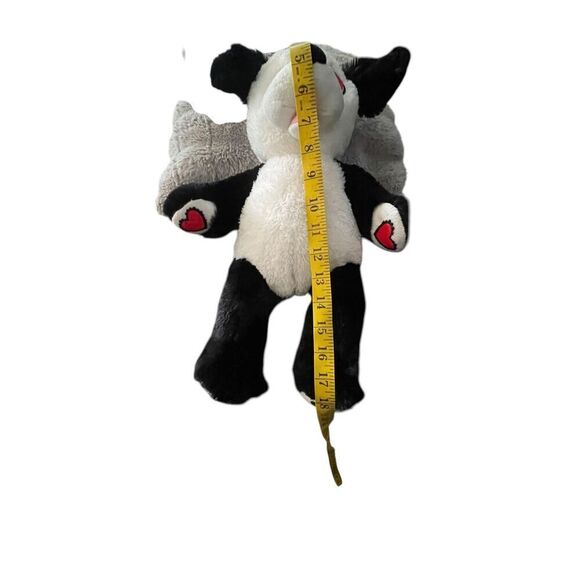 Build-A-Bear White Black Red Heart Kisses Puppy Dog Plush Stuffed Animal 18" - Picture 4 of 9